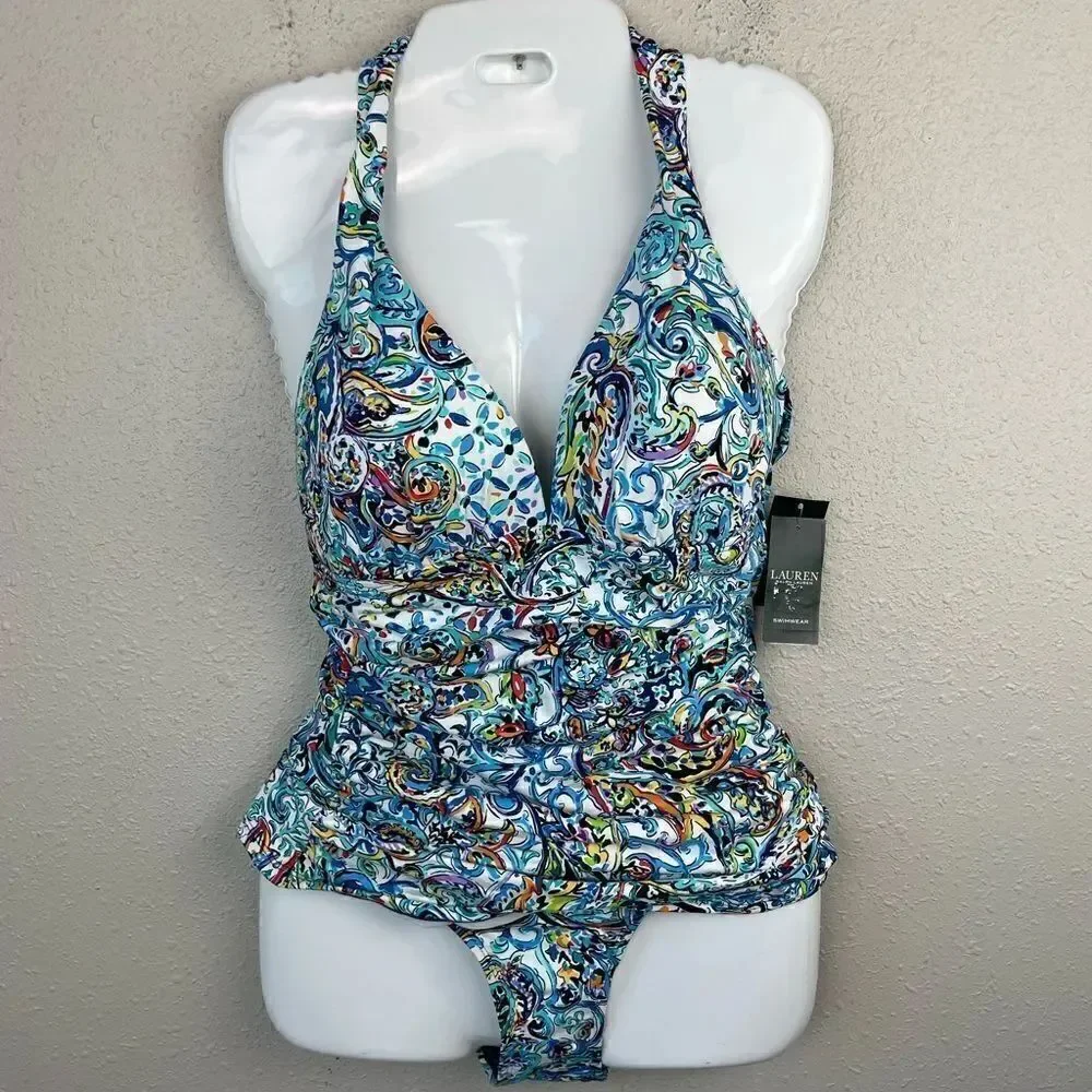 NWT Lauren Ralph Lauren Tankini and Matching Bottoms Sizes 10 or 16